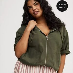 Torrid Dark Green Utility Jacket